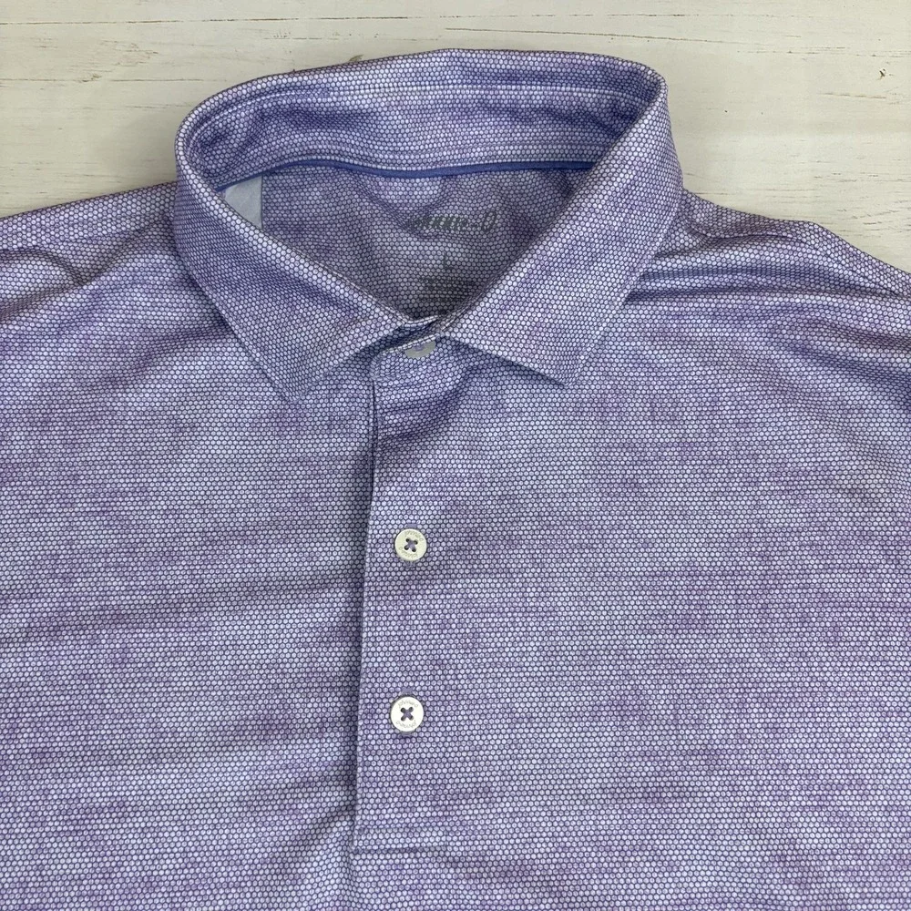 Johnnie O Polo Shirt Mens Large Purple Loveland Country Club 1902 Golf Logo - Picture 2 of 7